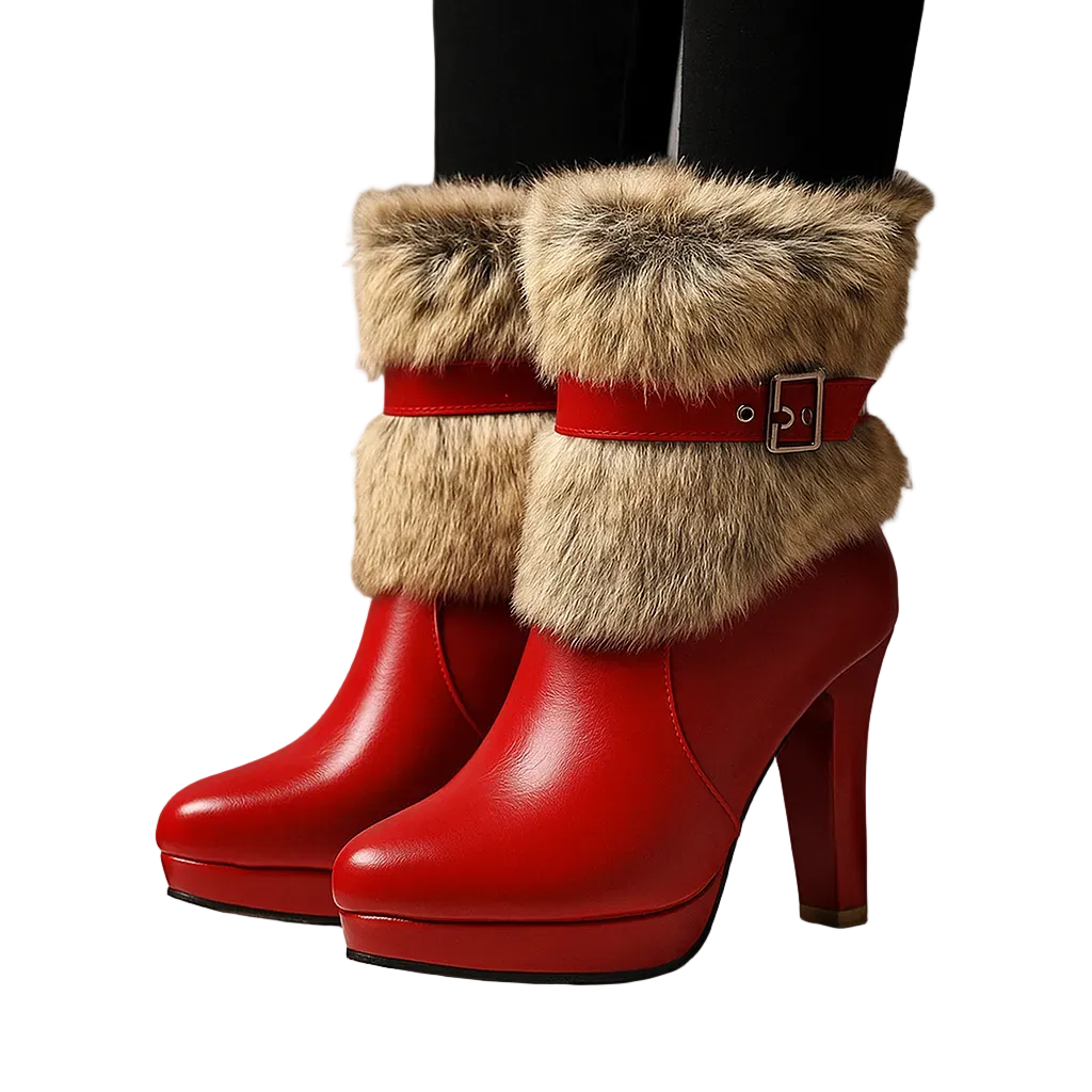 Carmen - Μπότες με Οικολογική Γούνα (Faux Fur Boots)
