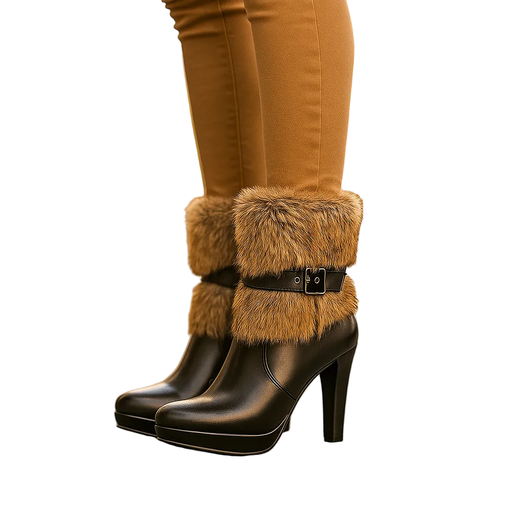 Carmen - Μπότες με Οικολογική Γούνα (Faux Fur Boots)