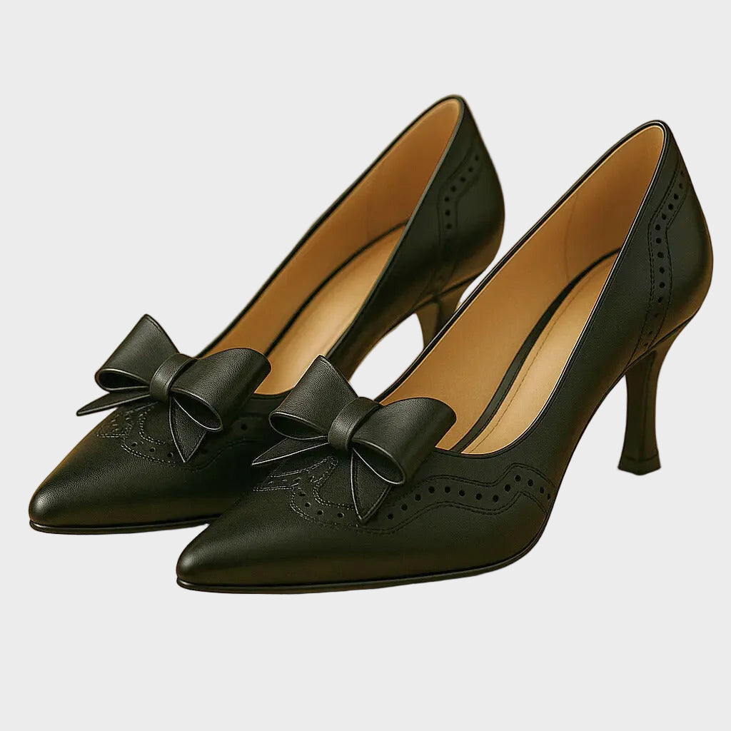 MELENA ΠΕΔΙΛΑ ΜΕ ΦΙΟΓΚΟ (BOW HEELS)