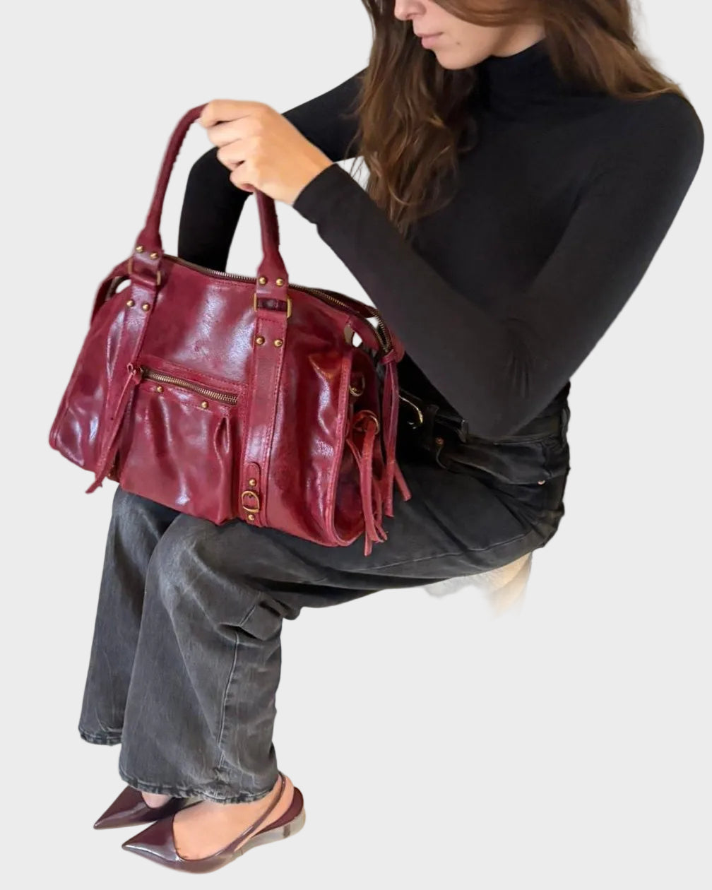 FC4-Τσάντα "It Girl" σε Κόκκινο του Κερασιού (It Girl Bag Cherry Red)