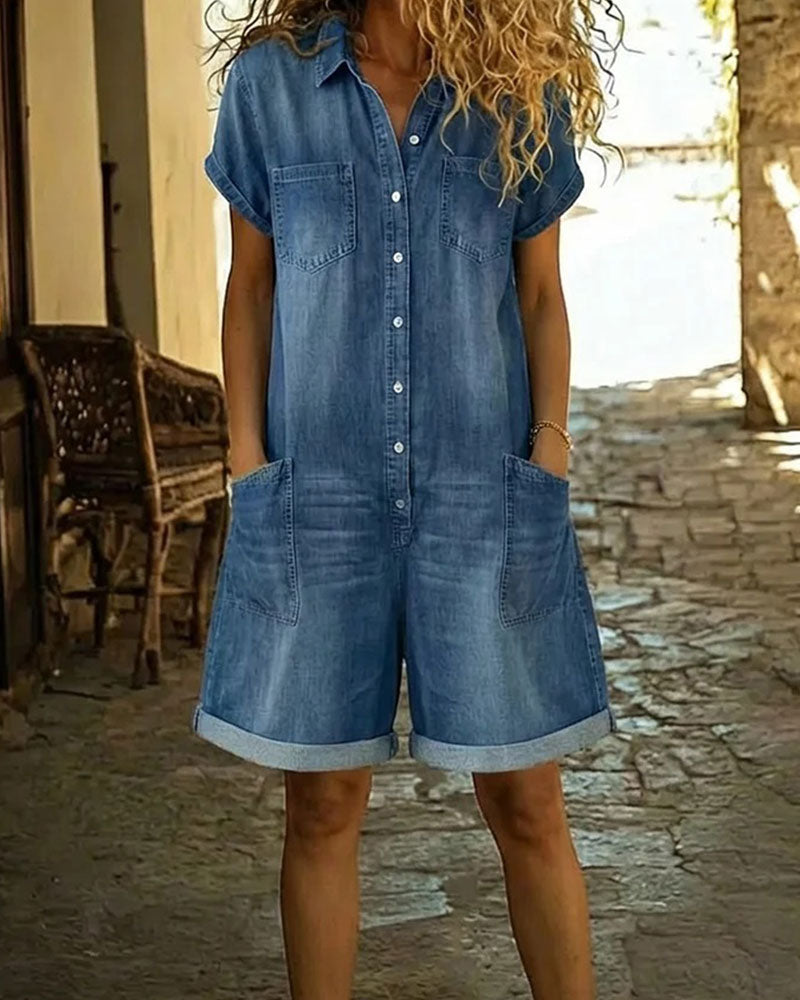Ολόσωμο σορτς Capri από τζιν