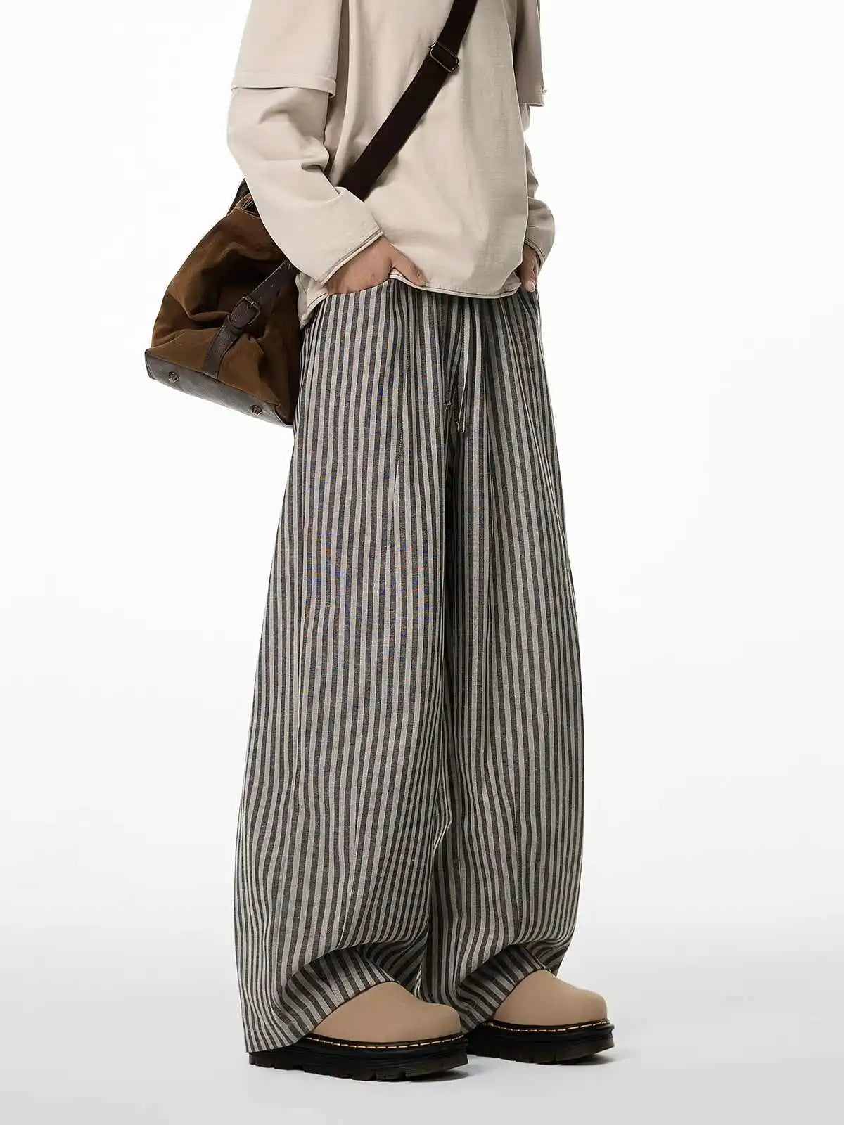 Kuro - Ριγέ Φαρδύ Παντελόνι (Striped Baggy Pants)