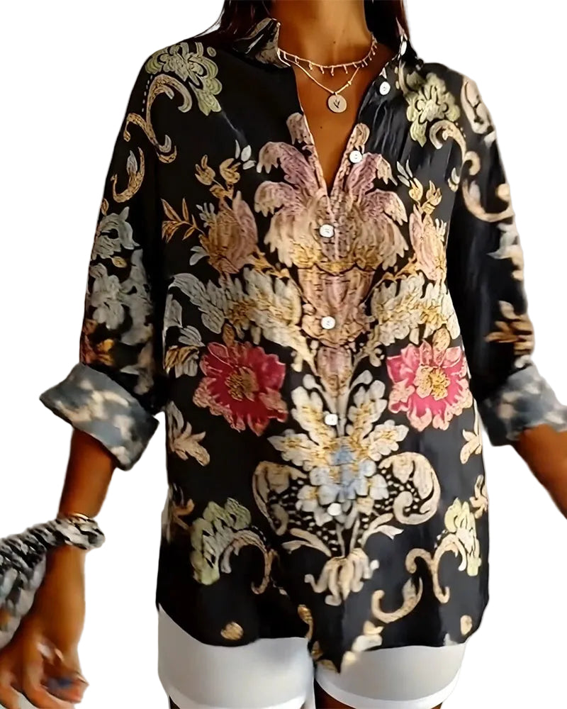 Zennie | Εμπριμέ Πουκάμισο με Γιακά και Κουμπιά (Printed Collar Shirt Button-Up)