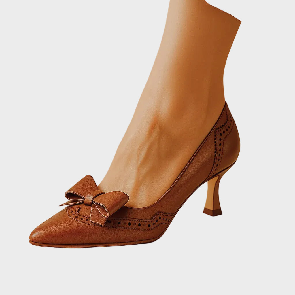 MELENA ΠΕΔΙΛΑ ΜΕ ΦΙΟΓΚΟ (BOW HEELS)