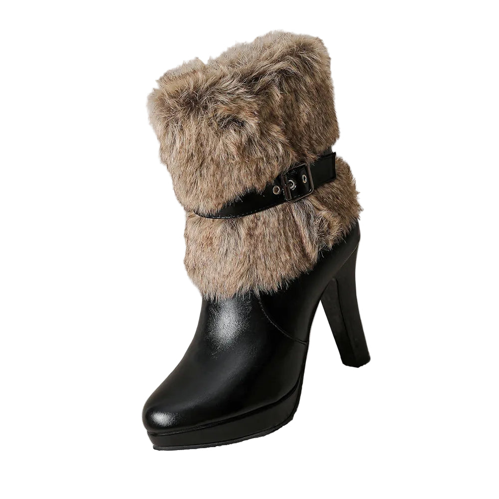 Carmen - Μπότες με Οικολογική Γούνα (Faux Fur Boots)