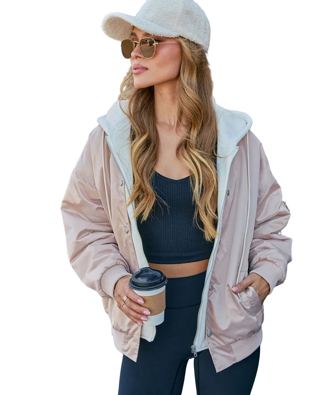 Cassandra - Campus Oversized Bomber Jacket με Κουκούλα (Campus Oversized Hooded Bomber Jacket)