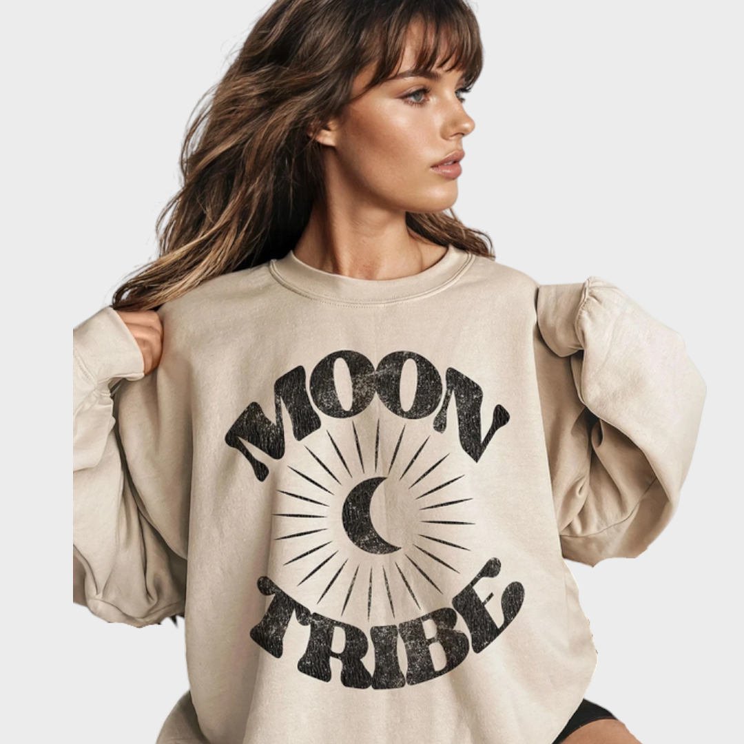 Stefanie | Φούτερ Lunar Essence Fleece – Γραφικό Sweatshirt Moon Tribe