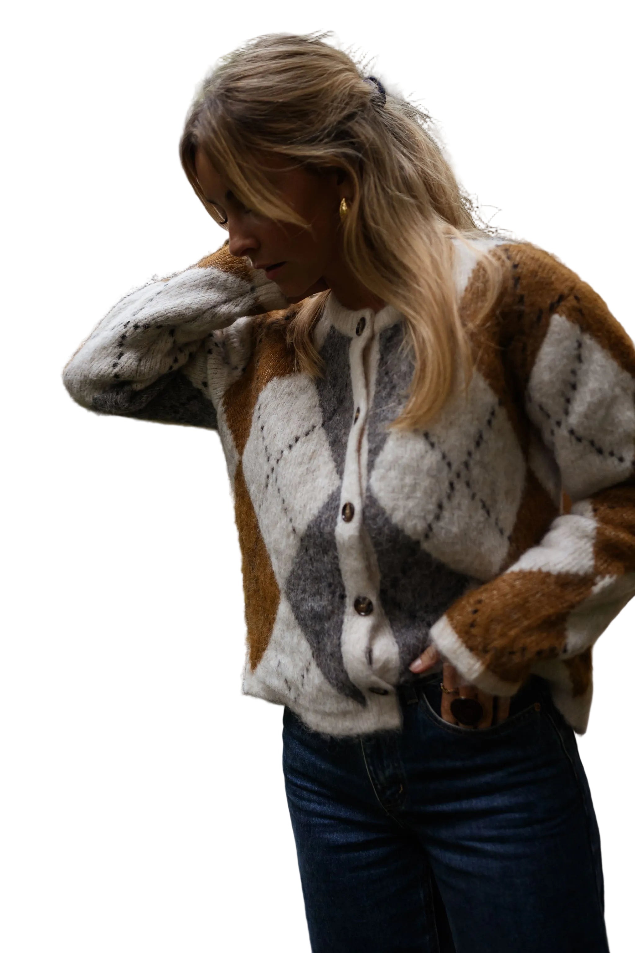 Ruth | Καφέ Καρό Ζακέτα Diaz (Brown Checkered Diaz Cardigan)