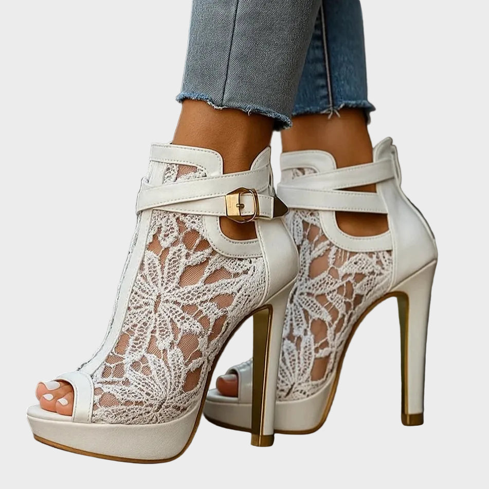 LILIANA Ψηλοτάκουνα με Δαντέλα (Lace Heels)