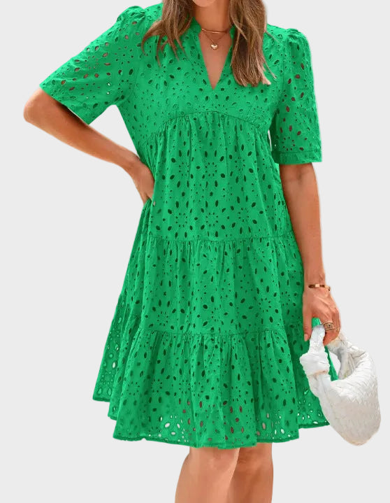 RICA™ - Chic Lace Ruffle Summer Dress