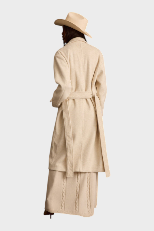 Filippa | Μπεζ Παλτό με Ζώνη