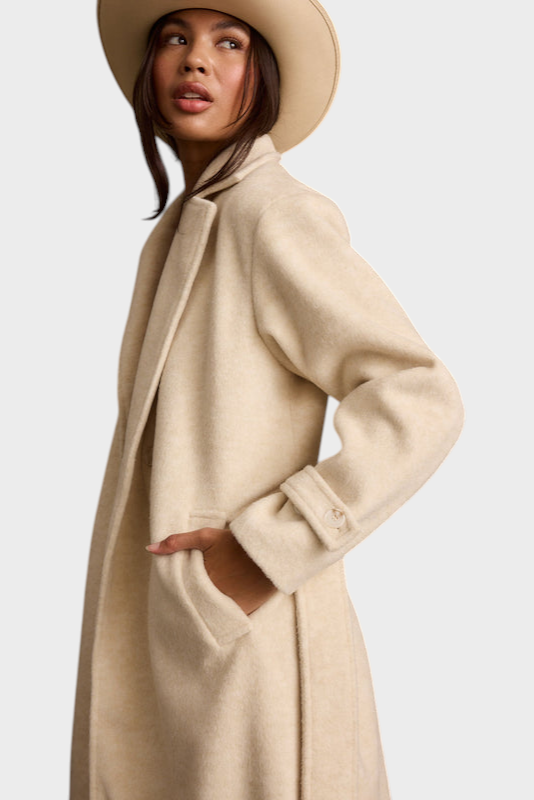 Filippa | Μπεζ Παλτό με Ζώνη