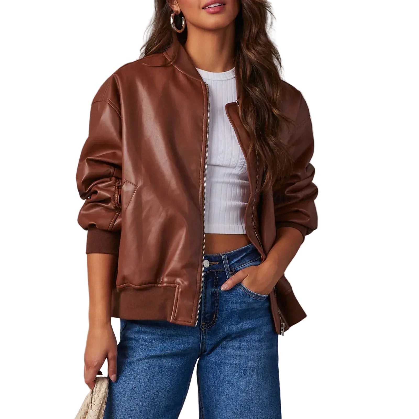 Antonella - Bari Oversized Jacket από Τεχνητό Δέρμα (Bari Oversized Faux Leather Jacket)
