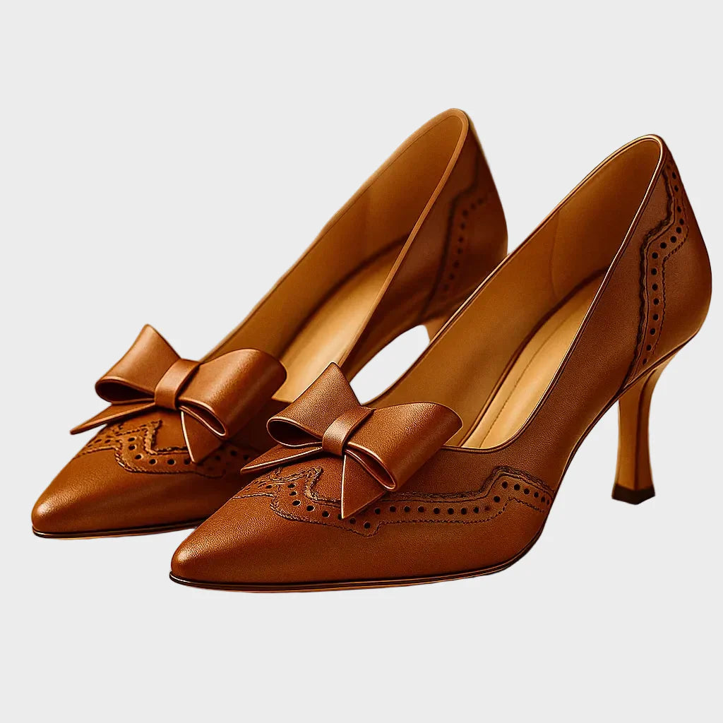 MELENA ΠΕΔΙΛΑ ΜΕ ΦΙΟΓΚΟ (BOW HEELS)