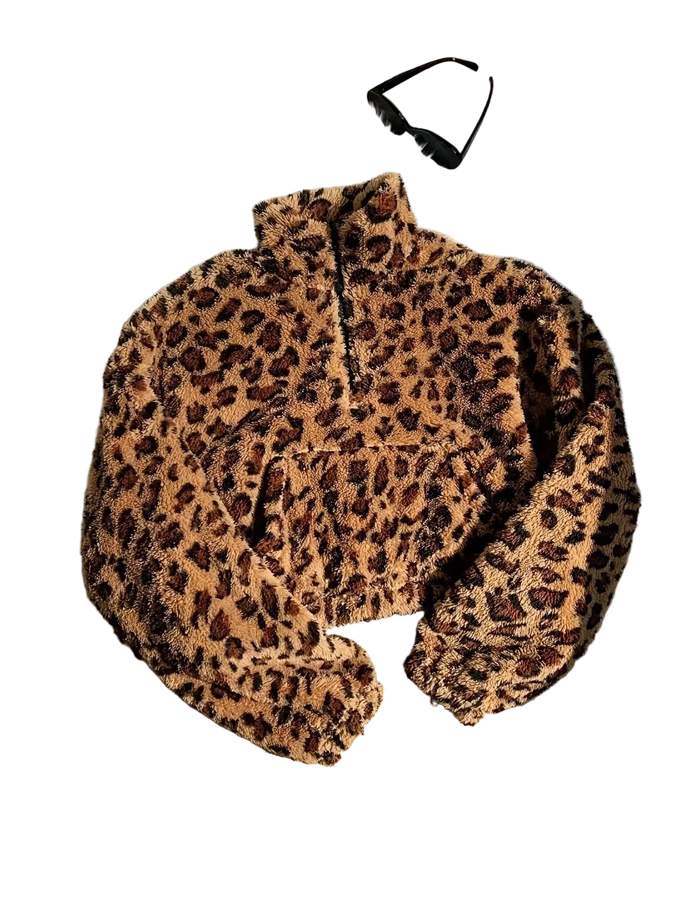 Zaria | Φούτερ Fleece με Φερμουάρ και Λεοπάρ Σχέδιο (Leopard Print Zip Fleece Sweatshirt)