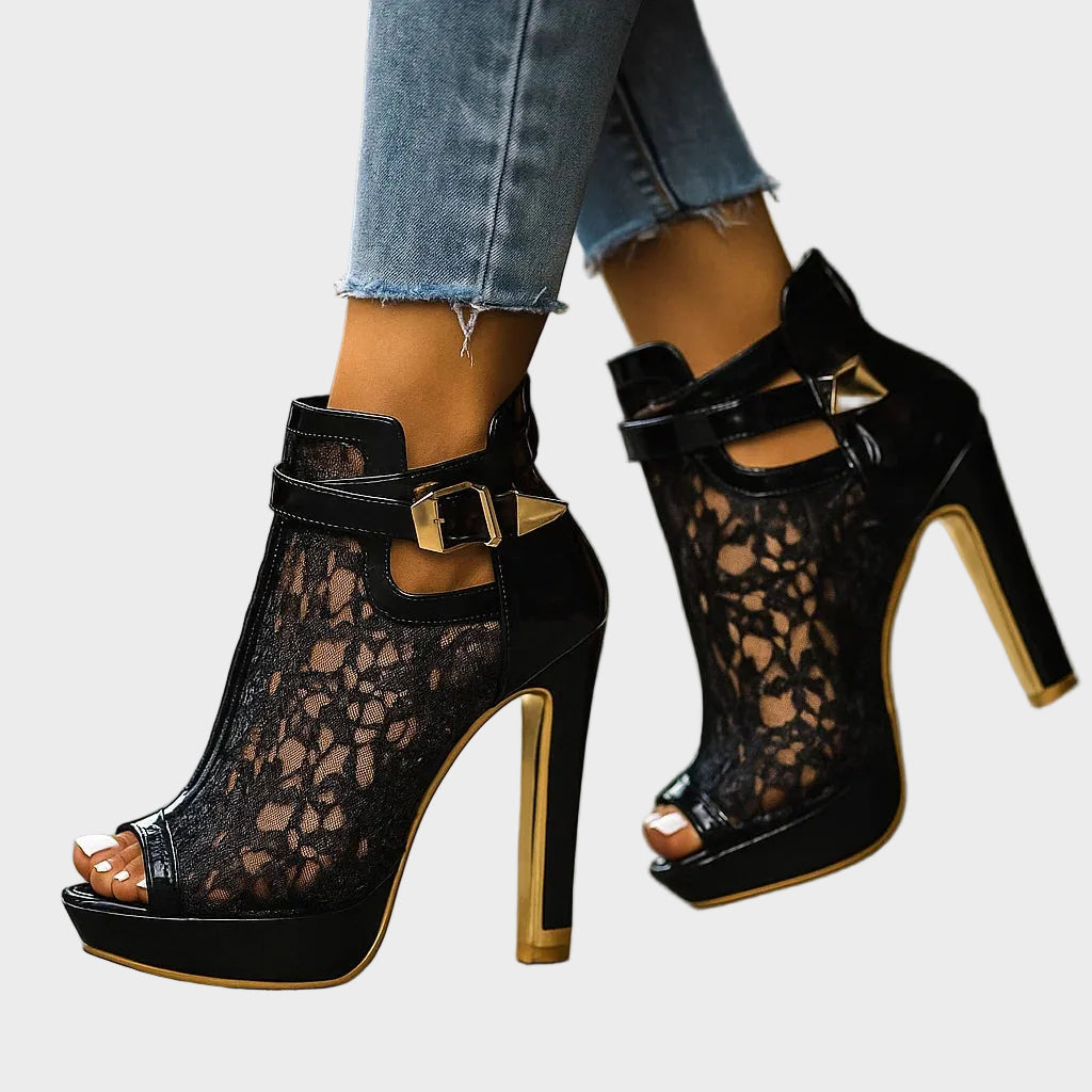 LILIANA Ψηλοτάκουνα με Δαντέλα (Lace Heels)