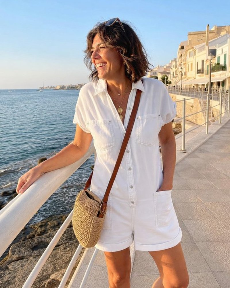 Ολόσωμο σορτς Capri από τζιν