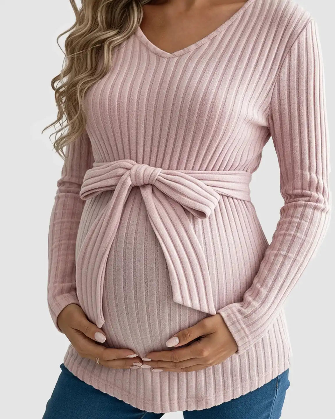 Gloria - Ribbed Maternity Τοπ με Δέσιμο στη Μέση (Tie-Waist Ribbed Maternity Top)  ---  **Θα θέλατε να μεταφράσω και την περιγραφή του προϊόντος ή να προσθέσω λέξεις-κλειδιά για SEO;**